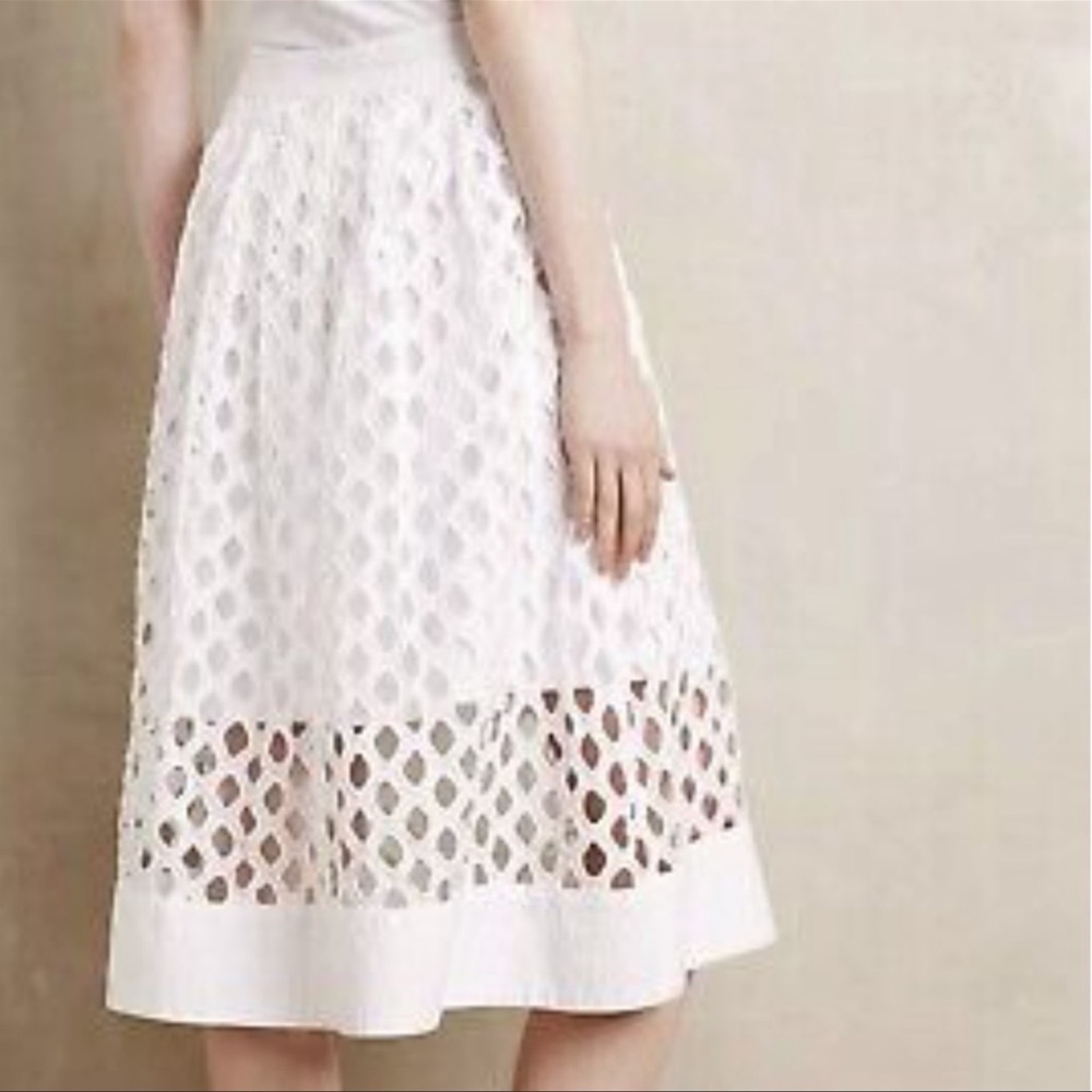 Cotton cut out skirt from Anthropologie